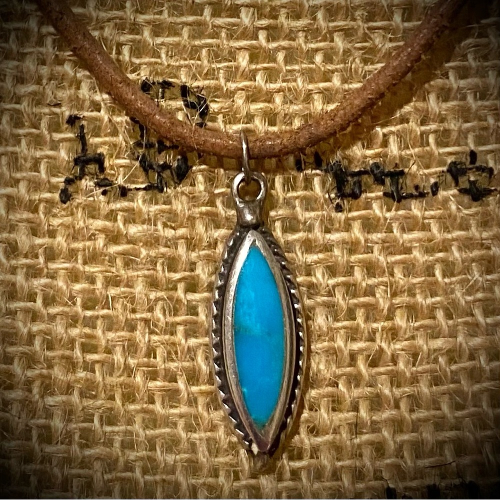Sterling Silver and Turquoise Vintage Pendant